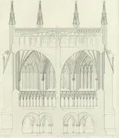 An illustration from The history and antiquities of the cathedral church of Wells: illustrated by a series of engravings, of views, elevations, plans, and details of the architecture of that edifice; including biographical anecdotes of the bishops of the see of Bath and Wells (1824)