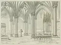An illustration from The history and antiquities of the cathedral church of Wells: illustrated by a series of engravings, of views, elevations, plans, and details of the architecture of that edifice; including biographical anecdotes of the bishops of the see of Bath and Wells (1824)