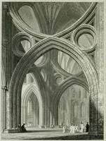 An illustration from The history and antiquities of the cathedral church of Wells: illustrated by a series of engravings, of views, elevations, plans, and details of the architecture of that edifice; including biographical anecdotes of the bishops of the see of Bath and Wells (1824)
