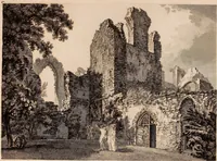 An illustration from Antiquities of Great Britain, : illustrated in views of monasteries, castles, and churches, now existing. (1807)