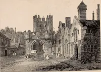 An illustration from Antiquities of Great Britain, : illustrated in views of monasteries, castles, and churches, now existing. (1807)