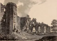 An illustration from Antiquities of Great Britain, : illustrated in views of monasteries, castles, and churches, now existing. (1807)