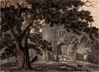 An illustration from Antiquities of Great Britain, : illustrated in views of monasteries, castles, and churches, now existing. (1807)