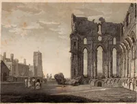 An illustration from Antiquities of Great Britain, : illustrated in views of monasteries, castles, and churches, now existing. (1807)