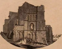 An illustration from Antiquities of Great Britain, : illustrated in views of monasteries, castles, and churches, now existing. (1807)