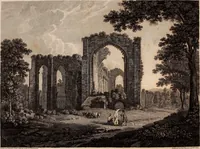 An illustration from Antiquities of Great Britain, : illustrated in views of monasteries, castles, and churches, now existing. (1807)