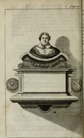 An illustration from The antiquities of St. Peters, or the abbey church of Westminster : containing all the inscriptions, epitaphs, &c. upon the tombs and grave-stones : with the lives, marriages and issue of the most eminent personages therein reposited and their coats of arms truly emblazon'd (1711)