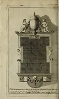 An illustration from The antiquities of St. Peters, or the abbey church of Westminster : containing all the inscriptions, epitaphs, &c. upon the tombs and grave-stones : with the lives, marriages and issue of the most eminent personages therein reposited and their coats of arms truly emblazon'd (1711)
