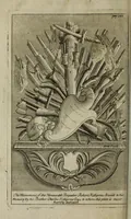 An illustration from The antiquities of St. Peters, or the abbey church of Westminster : containing all the inscriptions, epitaphs, &c. upon the tombs and grave-stones : with the lives, marriages and issue of the most eminent personages therein reposited and their coats of arms truly emblazon'd (1711)