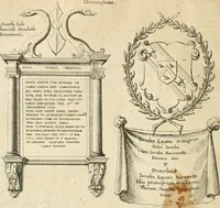 An illustration from The antiquities of Warwickshire illustrated : from records, leiger-books, manuscripts, charters, evidences, tombes, and armes : beautified with maps, prospects, and portraictures (1656)