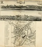 An illustration from The antiquities of Warwickshire illustrated : from records, leiger-books, manuscripts, charters, evidences, tombes, and armes : beautified with maps, prospects, and portraictures (1656)
