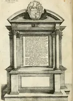 An illustration from The antiquities of Warwickshire illustrated : from records, leiger-books, manuscripts, charters, evidences, tombes, and armes : beautified with maps, prospects, and portraictures (1656)