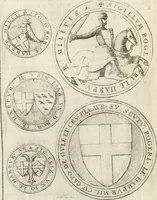 An illustration from The antiquities of Warwickshire illustrated : from records, leiger-books, manuscripts, charters, evidences, tombes, and armes : beautified with maps, prospects, and portraictures (1656)