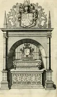 An illustration from The antiquities of Warwickshire illustrated : from records, leiger-books, manuscripts, charters, evidences, tombes, and armes : beautified with maps, prospects, and portraictures (1656)