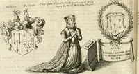An illustration from The antiquities of Warwickshire illustrated : from records, leiger-books, manuscripts, charters, evidences, tombes, and armes : beautified with maps, prospects, and portraictures (1656)