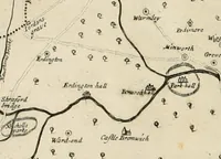 An illustration from The antiquities of Warwickshire illustrated : from records, leiger-books, manuscripts, charters, evidences, tombes, and armes : beautified with maps, prospects, and portraictures (1656)