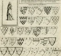 An illustration from The antiquities of Warwickshire illustrated : from records, leiger-books, manuscripts, charters, evidences, tombes, and armes : beautified with maps, prospects, and portraictures (1656)
