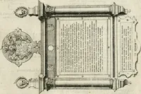 An illustration from The antiquities of Warwickshire illustrated : from records, leiger-books, manuscripts, charters, evidences, tombes, and armes : beautified with maps, prospects, and portraictures (1656)