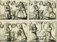 An illustration from The antiquities of Warwickshire illustrated : from records, leiger-books, manuscripts, charters, evidences, tombes, and armes : beautified with maps, prospects, and portraictures (1656)