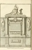 An illustration from Antiquités nationales, ou, Recueil de monumens : pour servir à l'histoire générale et particulière de l'empire françois, tels que tombeaux, inscriptions, statues, vitraux, fresques, etc. : tirés des abbayes, monastères, châteaux, et autres lieux devenus domaines nationaux (1790)