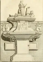 An illustration from Antiquités nationales, ou, Recueil de monumens : pour servir à l'histoire générale et particulière de l'empire françois, tels que tombeaux, inscriptions, statues, vitraux, fresques, etc. : tirés des abbayes, monastères, châteaux, et autres lieux devenus domaines nationaux (1790)