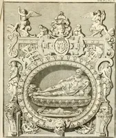 An illustration from Antiquités nationales, ou, Recueil de monumens : pour servir à l'histoire générale et particulière de l'empire françois, tels que tombeaux, inscriptions, statues, vitraux, fresques, etc. : tirés des abbayes, monastères, châteaux, et autres lieux devenus domaines nationaux (1790)