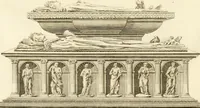 Picture 23 of 63 from Antiquités nationales, ou, Recueil de monumens : pour servir à l'histoire générale et particulière de l'empire françois, tels que tombeaux, inscriptions, statues, vitraux, fresques, etc. : tirés des abbayes, monastères, châteaux, et autres lieux devenus domaines nationaux (1790), leaf 169