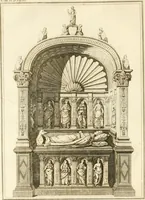Picture 24 of 63 from Antiquités nationales, ou, Recueil de monumens : pour servir à l'histoire générale et particulière de l'empire françois, tels que tombeaux, inscriptions, statues, vitraux, fresques, etc. : tirés des abbayes, monastères, châteaux, et autres lieux devenus domaines nationaux (1790), leaf 197