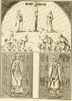 An illustration from Antiquités nationales, ou, Recueil de monumens : pour servir à l'histoire générale et particulière de l'empire françois, tels que tombeaux, inscriptions, statues, vitraux, fresques, etc. : tirés des abbayes, monastères, châteaux, et autres lieux devenus domaines nationaux (1790)