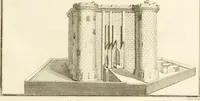 An illustration from Antiquités nationales, ou, Recueil de monumens : pour servir à l'histoire générale et particulière de l'empire françois, tels que tombeaux, inscriptions, statues, vitraux, fresques, etc. : tirés des abbayes, monastères, châteaux, et autres lieux devenus domaines nationaux (1790)