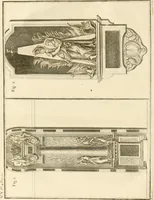 An illustration from Antiquités nationales, ou, Recueil de monumens : pour servir à l'histoire générale et particulière de l'empire françois, tels que tombeaux, inscriptions, statues, vitraux, fresques, etc. : tirés des abbayes, monastères, châteaux, et autres lieux devenus domaines nationaux (1790)