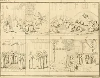 An illustration from Antiquités nationales, ou, Recueil de monumens : pour servir à l'histoire générale et particulière de l'empire françois, tels que tombeaux, inscriptions, statues, vitraux, fresques, etc. : tirés des abbayes, monastères, châteaux, et autres lieux devenus domaines nationaux (1790)