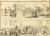 An illustration from Antiquités nationales, ou, Recueil de monumens : pour servir à l'histoire générale et particulière de l'empire françois, tels que tombeaux, inscriptions, statues, vitraux, fresques, etc. : tirés des abbayes, monastères, châteaux, et autres lieux devenus domaines nationaux (1790)