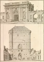 An illustration from Antiquités nationales, ou, Recueil de monumens : pour servir à l'histoire générale et particulière de l'empire françois, tels que tombeaux, inscriptions, statues, vitraux, fresques, etc. : tirés des abbayes, monastères, châteaux, et autres lieux devenus domaines nationaux (1790)