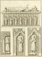 Picture 28 of 60 from Antiquités nationales, ou, Recueil de monumens : pour servir à l'histoire générale et particulière de l'empire françois, tels que tombeaux, inscriptions, statues, vitraux, fresques, etc. : tirés des abbayes, monastères, châteaux, et autres lieux devenus domaines nationaux (1790), leaf 140