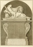 An illustration from Antiquités nationales, ou, Recueil de monumens : pour servir à l'histoire générale et particulière de l'empire françois, tels que tombeaux, inscriptions, statues, vitraux, fresques, etc. : tirés des abbayes, monastères, châteaux, et autres lieux devenus domaines nationaux (1790)