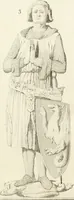 An illustration from Antiquités nationales, ou, Recueil de monumens : pour servir à l'histoire générale et particulière de l'empire françois, tels que tombeaux, inscriptions, statues, vitraux, fresques, etc. : tirés des abbayes, monastères, châteaux, et autres lieux devenus domaines nationaux (1790)