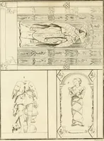 An illustration from Antiquités nationales, ou, Recueil de monumens : pour servir à l'histoire générale et particulière de l'empire françois, tels que tombeaux, inscriptions, statues, vitraux, fresques, etc. : tirés des abbayes, monastères, châteaux, et autres lieux devenus domaines nationaux (1790)