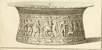 An illustration from Antiquités nationales, ou, Recueil de monumens : pour servir à l'histoire générale et particulière de l'empire françois, tels que tombeaux, inscriptions, statues, vitraux, fresques, etc. : tirés des abbayes, monastères, châteaux, et autres lieux devenus domaines nationaux (1790)