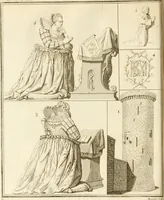 An illustration from Antiquités nationales, ou, Recueil de monumens : pour servir à l'histoire générale et particulière de l'empire françois, tels que tombeaux, inscriptions, statues, vitraux, fresques, etc. : tirés des abbayes, monastères, châteaux, et autres lieux devenus domaines nationaux (1790)