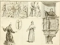 An illustration from Antiquités nationales, ou, Recueil de monumens : pour servir à l'histoire générale et particulière de l'empire françois, tels que tombeaux, inscriptions, statues, vitraux, fresques, etc. : tirés des abbayes, monastères, châteaux, et autres lieux devenus domaines nationaux (1790)