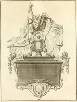 An illustration from Antiquités nationales, ou, Recueil de monumens : pour servir à l'histoire générale et particulière de l'empire françois, tels que tombeaux, inscriptions, statues, vitraux, fresques, etc. : tirés des abbayes, monastères, châteaux, et autres lieux devenus domaines nationaux (1790)