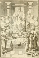 An illustration from Antiquités nationales, ou, Recueil de monumens : pour servir à l'histoire générale et particulière de l'empire françois, tels que tombeaux, inscriptions, statues, vitraux, fresques, etc. : tirés des abbayes, monastères, châteaux, et autres lieux devenus domaines nationaux (1790)