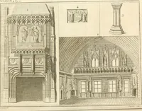 An illustration from Antiquités nationales, ou, Recueil de monumens : pour servir à l'histoire générale et particulière de l'empire françois, tels que tombeaux, inscriptions, statues, vitraux, fresques, etc. : tirés des abbayes, monastères, châteaux, et autres lieux devenus domaines nationaux (1790)
