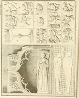 An illustration from Antiquités nationales, ou, Recueil de monumens : pour servir à l'histoire générale et particulière de l'empire françois, tels que tombeaux, inscriptions, statues, vitraux, fresques, etc. : tirés des abbayes, monastères, châteaux, et autres lieux devenus domaines nationaux (1790)