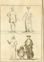 An illustration from Antiquités nationales, ou, Recueil de monumens : pour servir à l'histoire générale et particulière de l'empire françois, tels que tombeaux, inscriptions, statues, vitraux, fresques, etc. : tirés des abbayes, monastères, châteaux, et autres lieux devenus domaines nationaux (1790)