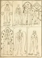 An illustration from Antiquités nationales, ou, Recueil de monumens : pour servir à l'histoire générale et particulière de l'empire françois, tels que tombeaux, inscriptions, statues, vitraux, fresques, etc. : tirés des abbayes, monastères, châteaux, et autres lieux devenus domaines nationaux (1790)
