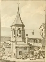 An illustration from Antiquités nationales, ou, Recueil de monumens : pour servir à l'histoire générale et particulière de l'empire françois, tels que tombeaux, inscriptions, statues, vitraux, fresques, etc. : tirés des abbayes, monastères, châteaux, et autres lieux devenus domaines nationaux (1790)