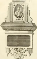 An illustration from Antiquités nationales, ou, Recueil de monumens : pour servir à l'histoire générale et particulière de l'empire françois, tels que tombeaux, inscriptions, statues, vitraux, fresques, etc. : tirés des abbayes, monastères, châteaux, et autres lieux devenus domaines nationaux (1790)