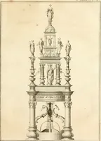 An illustration from Antiquités nationales, ou, Recueil de monumens : pour servir à l'histoire générale et particulière de l'empire françois, tels que tombeaux, inscriptions, statues, vitraux, fresques, etc. : tirés des abbayes, monastères, châteaux, et autres lieux devenus domaines nationaux (1790)